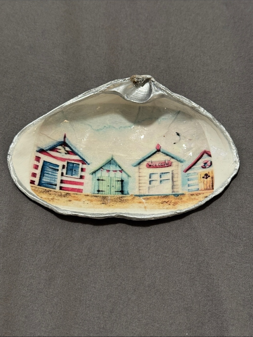 Handmade beach house trinket dish